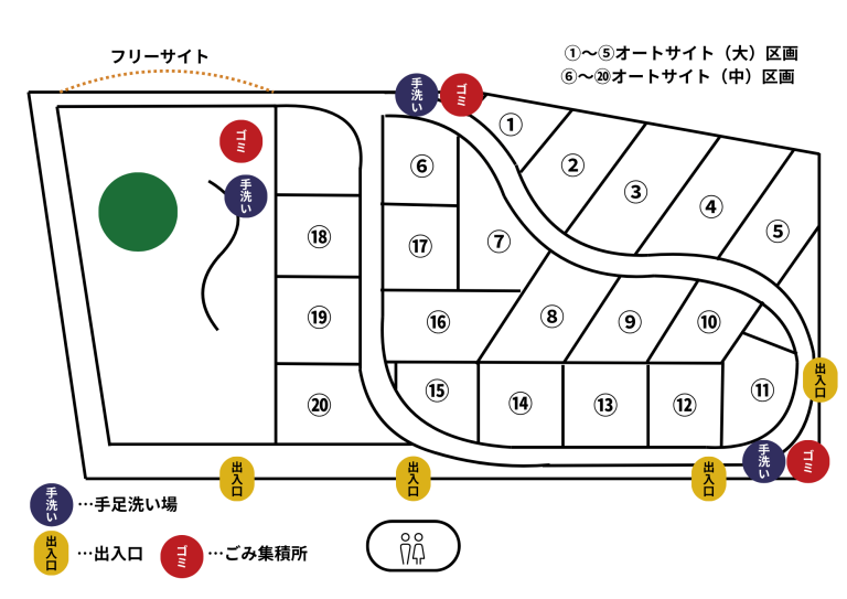 キャンプスペースのマップを公開しました